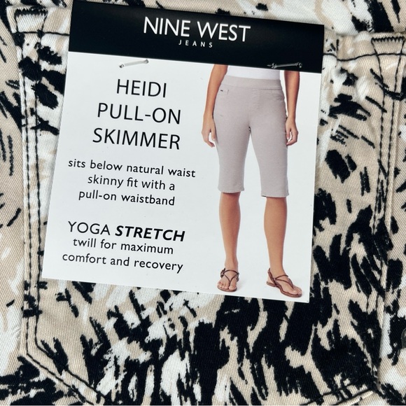 Nine West Heidi Pull-on Skimmer shorts Yoga‎ Stretch Skinny fit mid rise leopard - Picture 6 of 6